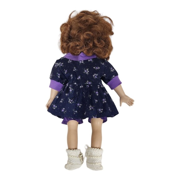 Fibre-Craft Vinyl Doll 18" Brunette Sleepy Eyes Vintage 90s Collectible - Picture 4 of 16